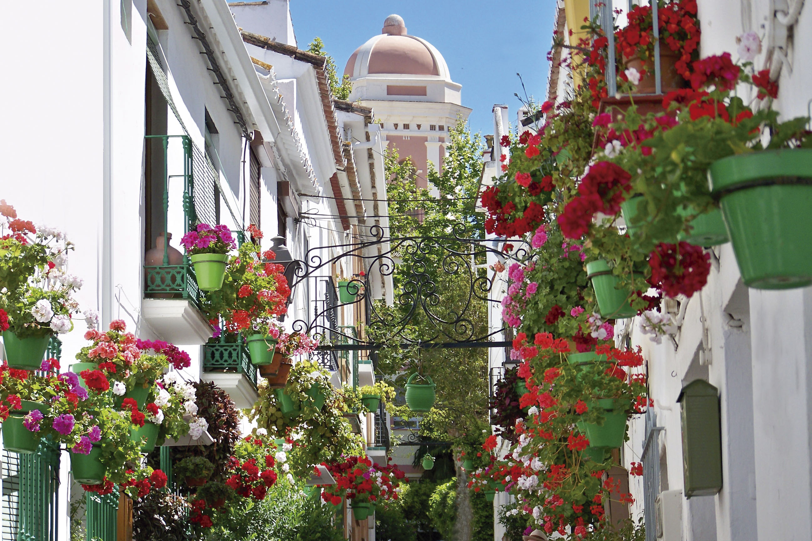 Calle Cruz one of the most beautiful in Estepona